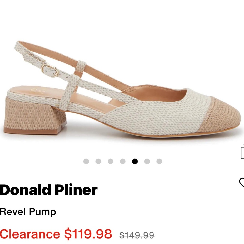 Donald J. Pliner Cream and Tan Slingback Heels